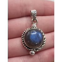 Echt zilveren hanger met Labradoriet